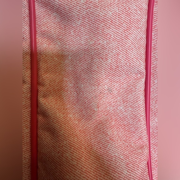 Clinique Pink Tote Bag Polyester PVC Trim Large Shoulder Shopper Makeup Travel - Picture 11 of 11